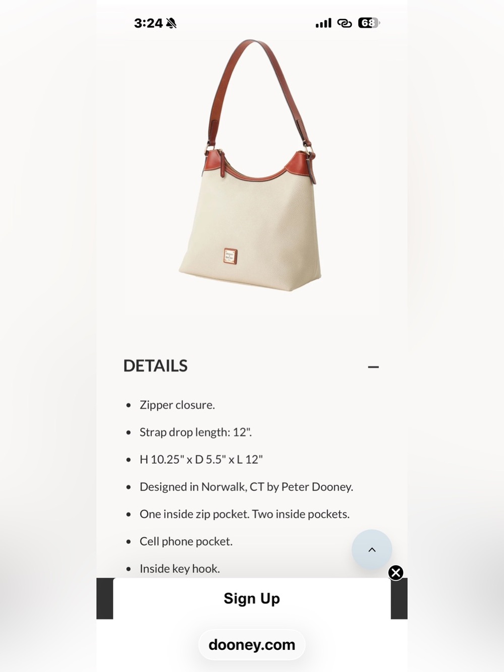 Dooney & Bourke hobo R2523 - Picture 9 of 10
